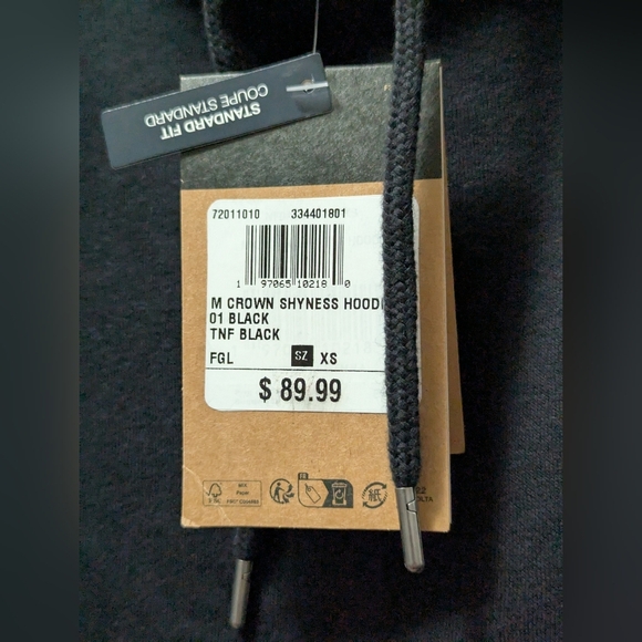 The North Face Crown Shyness Black Hoodie Plant Lover Unisex Mens XS Women S/M - Picture 9 of 13